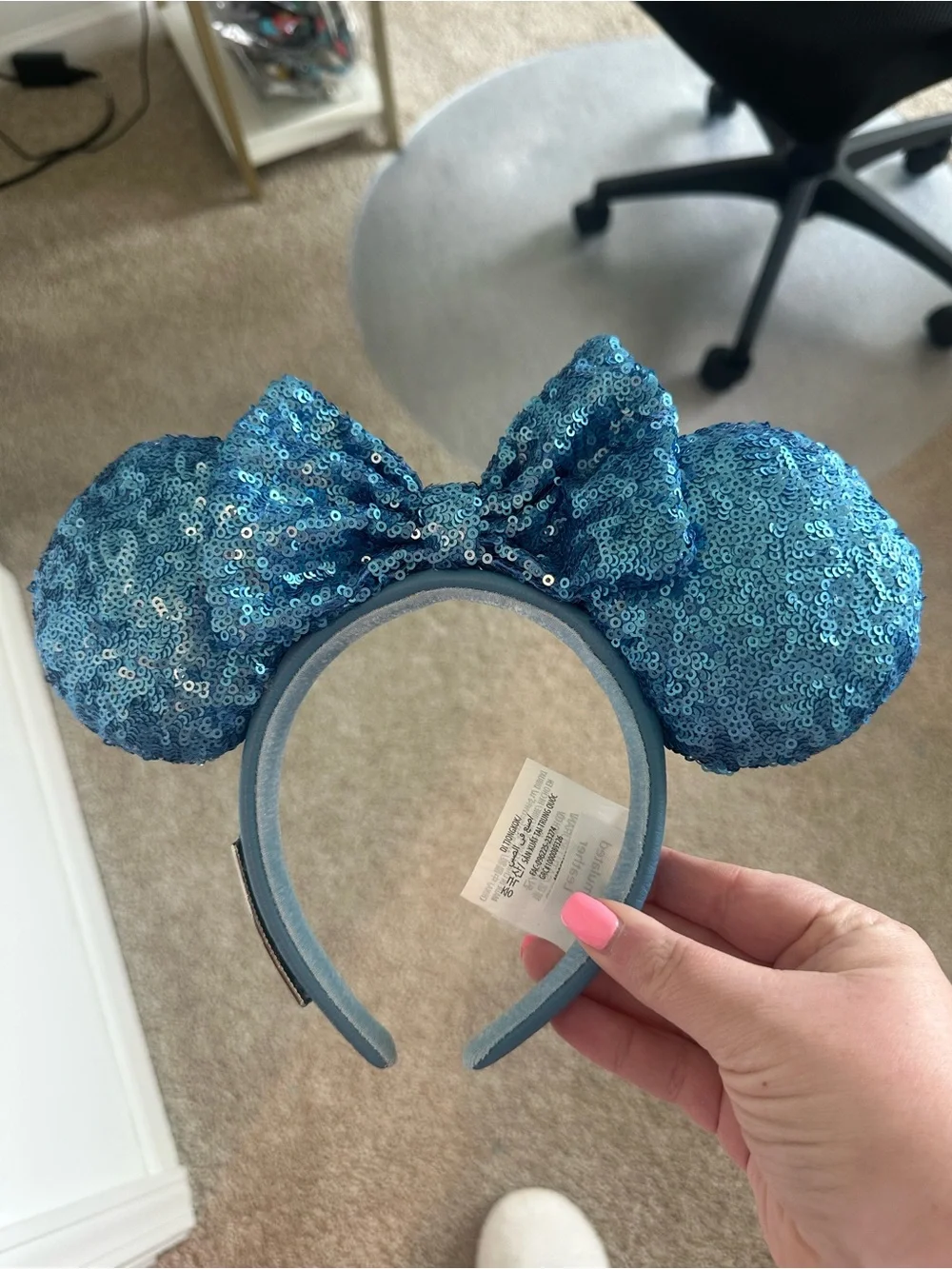 Disney Blue Sequin Minnie Ear Headband